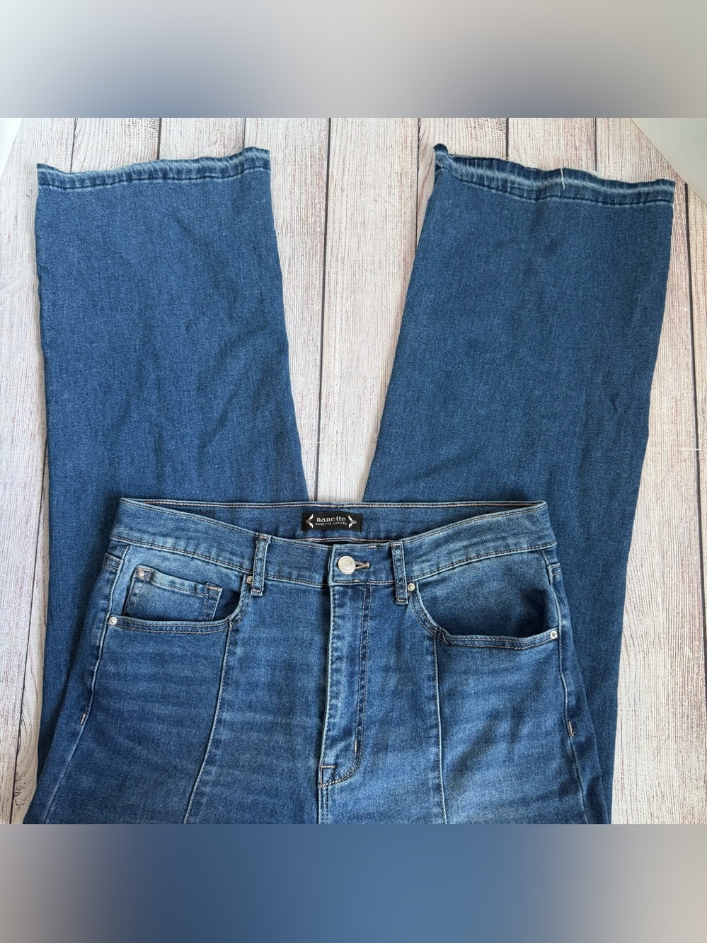 Nanette Lepore Jolie Super High Rise Relaxed Ankle Flare Jeans 12